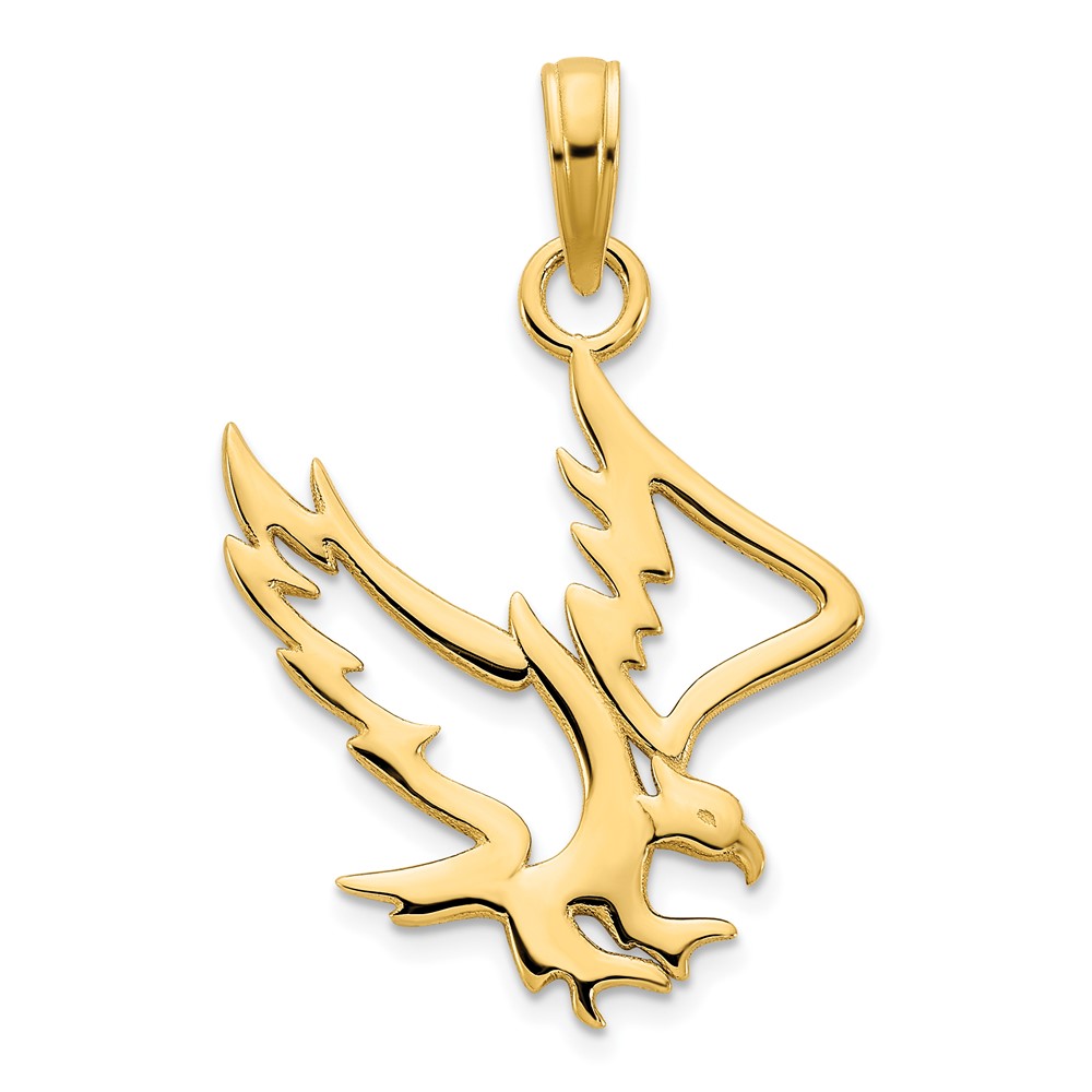 D5070.jpg 14k Cut-out Flying Eagle Pendant - Image 1