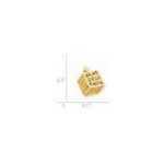 14K 3-D FAITH and HOPE Opening Prayer Box Charm - Image 3