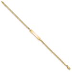 14k Polished Semi-Solid Chain/Solid Plate Anchor Link 23x4.5mm Plate 7 inch ID Bracelet - Image 2