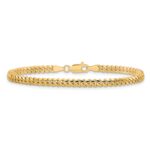 14K 7 inch 3.5mm Solid Miami Cuban Link with Lobster Clasp Bracelet - Image 3