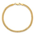 14K 8 inch 3.5mm Solid Miami Cuban Link with Lobster Clasp Bracelet - Image 5