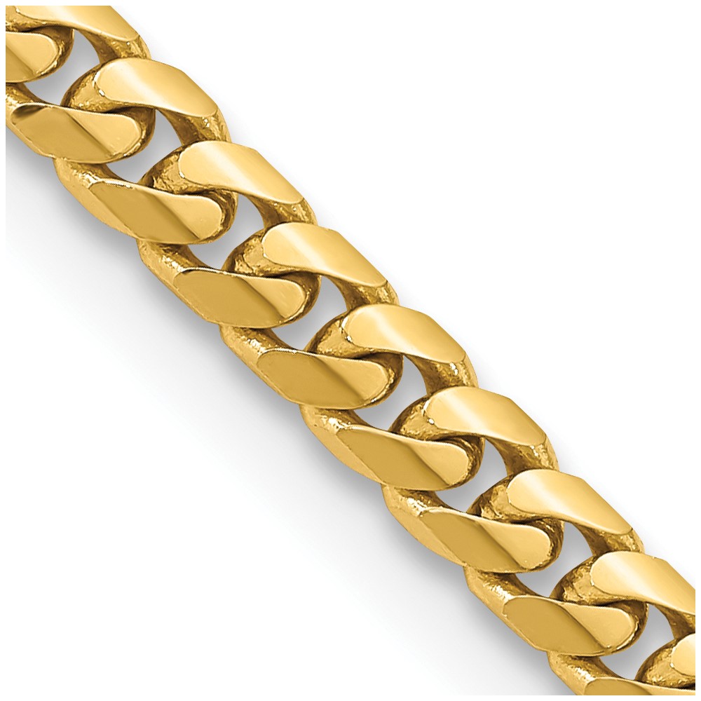 DCU160.jpg 14K 5mm Solid Miami Cuban Link with Lobster Clasp Chain - Image 1