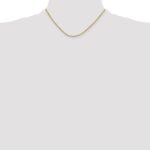 14K 2mm Semi Solid Diamond-cut Rope with Lobster Clasp Chain - Image 4