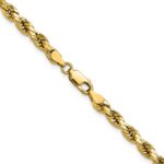 14K 4mm Semi Solid Diamond-cut Rope with Lobster Clasp Chain - Image 3