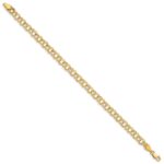 14k 5mm Solid Double Link Charm Bracelet - Image 2