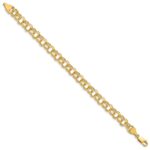 14k 8mm Solid Double Link Charm Bracelet - Image 2