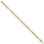 14k 3.75mm Diamond-cut Solid Heavy Double Link Charm Bracelet - Image 2