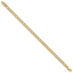 14k 4.75mm Diamond-cut Solid Heavy Double Link Charm Bracelet - Image 2