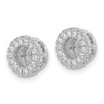 14k White Gold 3/8 carat Lab Grown Diamond VS/SI+ G+ for 4.25 mm Earring Jacket - Image 2
