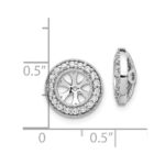 10k White Gold 1/3ct Diamond Earring Jackets - Image 3