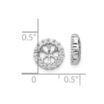 10k White Gold Diamond Earring Jackets - Image 3