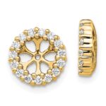 14k Diamond Circle Earring Jacket Mountings only - NO Diamonds