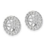 14k White Gold 3/4 carat Lab Grown Diamond VS/SI+ G+ for 7.5 mm Earring Jacket - Image 2