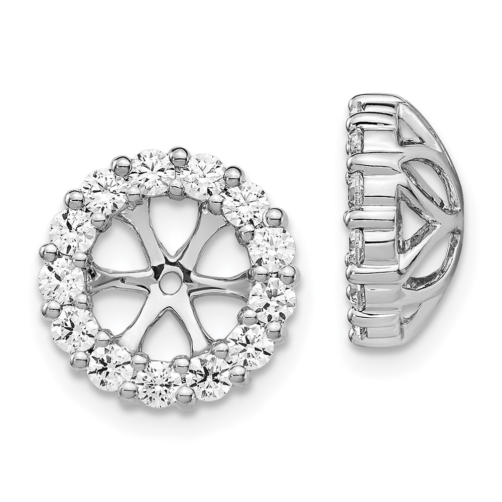 EJM5308-100-WA-1.jpg 14k White Gold 1 carat Lab Grown Diamond VS/SI+ G+ for 6.5 mm Earring Jacket - Image 1