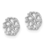 14k White Gold 1/20 carat Lab Grown Diamond VS/SI+ G+ with 4.5 mm Opening Earring Jacket - Image 2