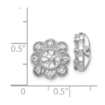 14k White Gold Fancy 1/4 carat Diamond Earring Jackets - Image 3