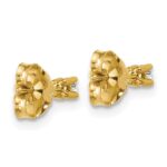 18k 1/10 carat Lab Grown Diamond VS+ F+ Round Complete Four Prong Stud Earrings - Image 3