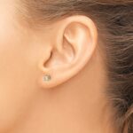 14k 1/5 carat Lab Grown Diamond VS/SI+ G+ Round Complete Four Prong Heavyweight Stud Earrings - Image 3
