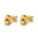 14k 1/5 carat Certified Lab Grown Diamond VS+ F+ Round Complete Four Prong Heavyweight Stud Earrings - Image 4