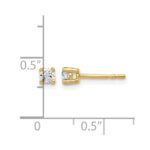 14k 1/5 carat Lab Grown Diamond VS/SI+ G+ Round Complete Four Prong Heavyweight Stud Earrings - Image 5