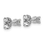 18k White Gold 1/4 carat Certified Lab Grown Diamond VS+ F+ Round Complete Four Prong Stud Earrings - Image 3