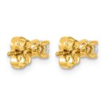 14k 1/4 carat Certified Lab Grown Diamond VS+ F+ Round Complete Four Prong Heavyweight Stud Earrings - Image 4