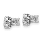 18k White Gold 1/3 carat Certified Lab Grown Diamond VS+ F+ Round Complete Four Prong Stud Earrings - Image 3