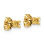 18k 1/3 carat Lab Grown Diamond VS+ F+ Round Complete Four Prong Stud Earrings - Image 3
