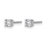 10k White Gold Round 4-Prong .33ct. Diamond Stud Earrings - Image 2