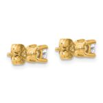 18k 1/2 carat Lab Grown Diamond VS+ F+ Round Complete Four Prong Stud Earrings - Image 3