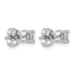 10k White Gold Round 4-Prong .50ct. Diamond Stud Earrings - Image 4
