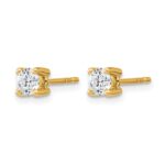 14k 1/2 carat Lab Grown Diamond VS/SI+ G+ Round Complete Four Prong Heavyweight Stud Earrings - Image 2