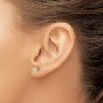 14k 1/2 carat Lab Grown Diamond VS/SI+ G+ Round Complete Four Prong Heavyweight Stud Earrings - Image 3