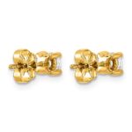 14k 1/2 carat Lab Grown Diamond VS/SI+ G+ Round Complete Four Prong Heavyweight Stud Earrings - Image 4