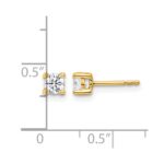 14k 1/2 carat Certified Lab Grown Diamond VS+ F+ Round Complete Four Prong Heavyweight Stud Earrings - Image 5