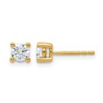14k 5/8 carat Certified Lab Grown Diamond VS/SI+ G+ Round Complete Four Prong Heavyweight Stud Earrings