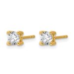14k 5/8 carat Lab Grown Diamond VS+ F+ Round Complete Four Prong Heavyweight Stud Earrings - Image 2