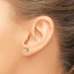 14k 5/8 carat Lab Grown Diamond VS/SI+ G+ Round Complete Four Prong Heavyweight Stud Earrings - Image 3