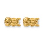 14k 5/8 carat Certified Lab Grown Diamond VS+ F+ Round Complete Four Prong Heavyweight Stud Earrings - Image 4