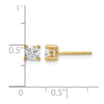 14k 5/8 carat Lab Grown Diamond VS/SI+ G+ Round Complete Four Prong Heavyweight Stud Earrings - Image 5