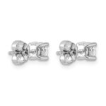 14k White Gold 3/4 carat Lab Grown Diamond VS+ F+ Round Complete Four Prong Heavyweight Stud Earrings - Image 3