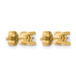 14k 7/8 carat Lab Grown Diamond VS+ F+ Round Complete Four Prong Heavyweight Stud Earrings - Image 4