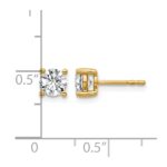 10k Round 4-Prong 1.00ct. Diamond Stud Earrings - Image 5