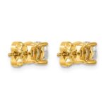 14k 1 1/2 carat Certified Lab Grown Diamond VS/SI+ G+ Round Complete Four Prong Heavyweight Stud Earrings - Image 4