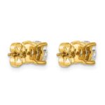 14k 2 carat Lab Grown Diamond VS/SI+ G+ Round Complete Four Prong Heavyweight Stud Earrings - Image 4