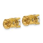 18k 3 carat Lab Grown Diamond VS+ F+ Round Complete Four Prong Stud Earrings - Image 3