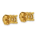 18k 4 carat Lab Grown Diamond VS+ F+ Round Complete Four Prong Stud Earrings - Image 3