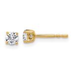 14k 1/3 carat Certified Lab Grown Diamond VS/SI+ G+ Round Complete Four Prong Lightweight Stud Earrings