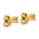 14k 1/3 carat Certified Lab Grown Diamond VS+ F+ Round Complete Four Prong Lightweight Stud Earrings - Image 3
