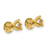 14k 1 1/2 carat Lab Grown Diamond VS+ F+ Round Complete Three Prong Screwback Stud Earrings - Image 4